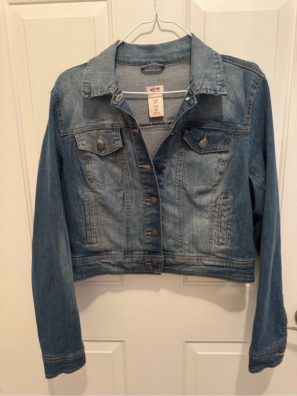 Womens Light Blue Denim Jean Jacket by Mossimo
